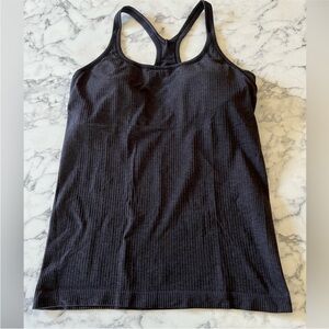 lululemon athletica Black Ribbed Racerback Tank Top